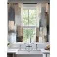 thumbnail image 2 of Grey Brown Abstract Sheer Curtains 72 Inch Length 2 Panels Set, Oil Painting Color Blocks Voile Window Treatment Rod Pocket Curtains Sheers Drapes for Bedroom/Living Room/Kitchen 52"x72"x2, 2 of 7