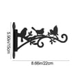 thumbnail image 3 of Rijanmt Outside Bracket Rust Proof Hanging Hook For Garden,10.3" L Iron Hollow-Out Plant Bracket With Birds Flowers,Wall Mount Plant Hangers For Outdoor Wind Chime Lantern Bird Feeder Teardrop Swag,D, 3 of 6