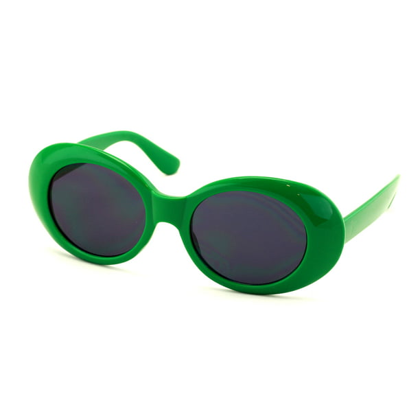 V.W.E. Vintage Sunglasses UV400 Bold Retro Oval Mod Thick Frame Sunglasses Clout Goggles with Round Lens - Walmart.com