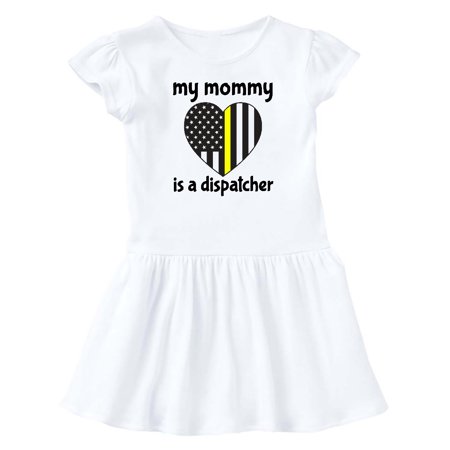 

Inktastic Dispatcher Mom Emergency Gold Line Flag Gift Baby Girl Dress
