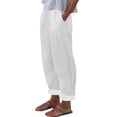 thumbnail image 2 of Oksale Womens Beach Pants 2026 Summer Straight Leg Trousres with Pockets Elastic Waisted Vacation Outfits White M, 2 of 7