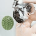 thumbnail image 2 of Unique Bargains 1 Pc Handle Hair Shampoo Brush for Head Massage 3.54"x3.15"x2.95" Green, 2 of 6