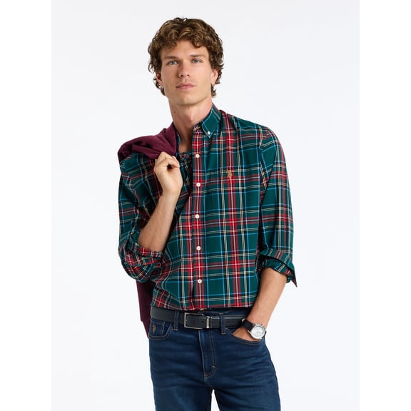 U.S. Polo Assn. Men's Classic Holiday Plaid Button-Down Shirt