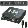 thumbnail image 1 of 192KHz Digital Coaxial to Analog R/L RCA 3.5mm Jack HiFi Audio Converter Adapter, 1 of 8