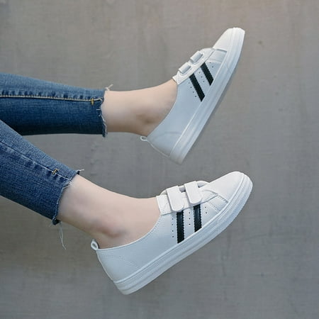 

NAYUKA New Fashion Sneakers Women Shoes Casual Loafers Woman Slip-on Shoes Ladies Classics Off White Shoes Female Breathable PU Leather