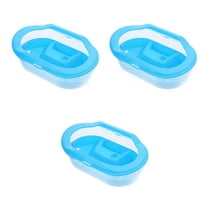 OUNONA 3pcs Plastic Turtle Tank Container Triple Layer Turtle Live Feeding Platform Box ( Color)