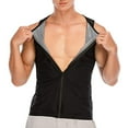 thumbnail image 5 of Lilvigor Men’s Sauna Vest Sweat Tank Top Heat Trapping Workout Vest for Male Body Shaper Waist Trainer Sauna Suit Corset for Men with Zipper, 5 of 6