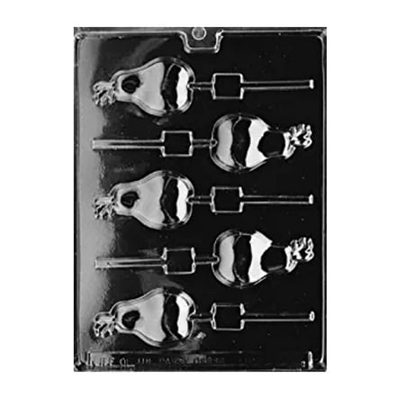

Candyland Crafts Pear Lolly Chocolate Candy Food Safe Plastic with Durable and Reusable Mold | F004 - (2 Pack)