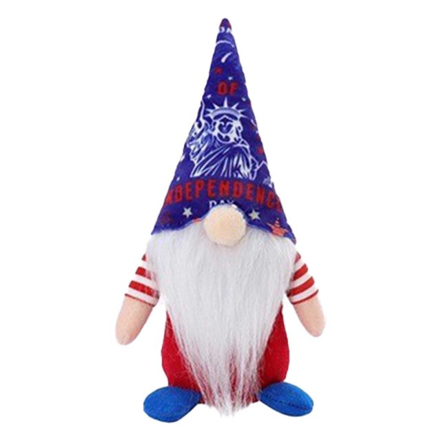 Gnomo de peluche del Día de la Independencia de SDJMa en liquidación - Decoraciones de elfos escandinavos Tomte - Adornos de peluche con estrellas y rayas - Figuras de enanos suecos - Regalos de