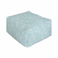 thumbnail image 1 of Abstract Rectangle Pouf, Ocean Inspired Hand Drawn Wave Pattern Lines and Swirls Soft Toned Palette, Under Desk Foot Stool for Living Room Office Ottoman with Cover, 25", Pale Blue White, by Ambesonne, 1 of 4