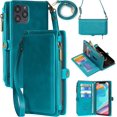 thumbnail image 1 of ANTHOUSE Compatible with iPhone 14 Pro Max Wallet Case, Zipper Case with RFID Blocking Card Holder Slots for Women Men, Magnetic Detachable Leather Cover with Wristlet Strap for iPhone 14 Pro Max, 1 of 13