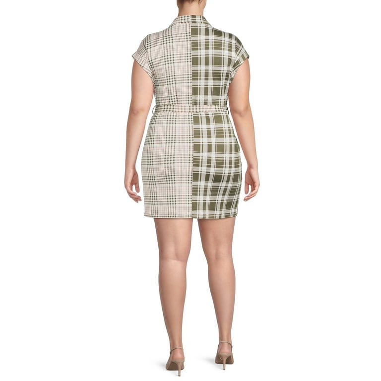 Juniors top plaid dress