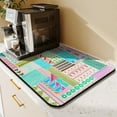 thumbnail image 2 of Washable Rubber Pioneer Bohemian Stitching Colorful Floral Dish Drying Mats for Kitchen Counter Home Large Coffee Bar Pad Accessories and Decor for Utensils Stemware 23.5''x15.5'', 2 of 7