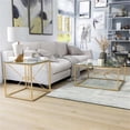 thumbnail image 4 of Furniture of America Cevelle Contemporary Metal 2-Piece Coffee Table Set in Gold, 4 of 9