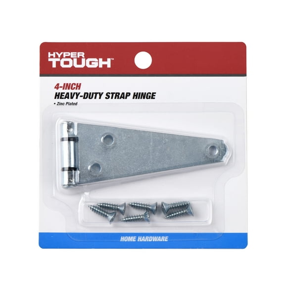 Hyper Tough 4 in. Heavy Duty Strap Hinge, Zinc Plated, 1 Piece