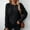 Black, variant on Itsame Knitted Pullover Sweater for Womens Crew Neck Loose Sweatershirt Long Sleeves Solid Color Relaxed Sweatshirts Black Size S