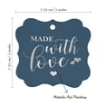thumbnail image 7 of Inkdotpot Hang Tags Made With Love Wedding Favor Bracket Shape Gift Tags Real Silver Foil Bonbonniere Tag Pack Of 50, 7 of 7