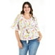 thumbnail image 5 of Blusa con moño Roman Fashion /Tallas Extras, 1832 (Blanco letras) blanco 36, 5 of 6