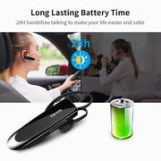 New Bee Bluetooth Headphones V5.0 Wireless (24H Talk Time/180D Standby) w/Mic, Dual Device Connectivity for iPhone/Android/Samsung/Laptop, Business Trucker Headsets,Black