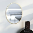 thumbnail image 4 of Locker Style Magnetic Gold Trim Oval Mirror 9" x 7", 4 of 8