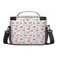 thumbnail image 3 of Dinosaur and Palm Pink Pattern Insulated Lunch Box for Women Men, Medium Leakproof Cooler Bag with Adjustable Strap, 10"x6.7"x8", 3 of 6