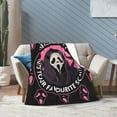 thumbnail image 7 of Ghost-Face Throw Blanket,Horror Movie Flannel Blanket for Kids Couch Bed 30" x 40", 7 of 7