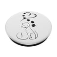 thumbnail image 2 of Soporte para teléfono PopSockets PopGrip con patas de perro y gato con corazón, 2 of 6