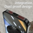 thumbnail image 5 of Designed for iPhone 14 Crystal Clear Back Case, Luxury Case with Lens Protector Drop Protective Magnetic Rotating Ring Kickstand Shockproof Thin Fit Phone Case Cover, Black, 5 of 7