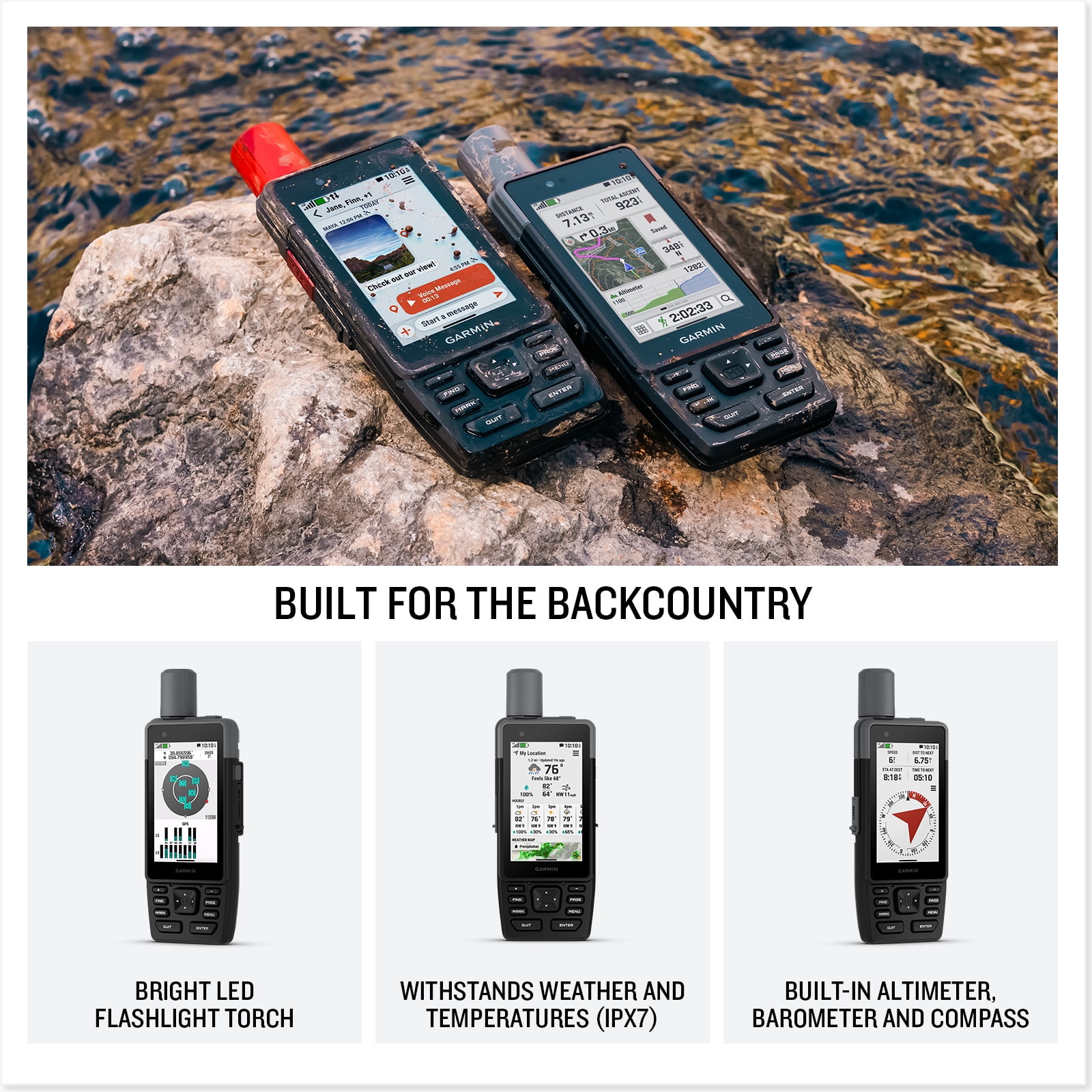 Garmin GPSMAP H1 Premium GPS Handheld Navigator Bundle with PlayBetter Portable Charger & GPS Tether Lanyard