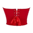 thumbnail image 4 of HOMBOM Crop Tank Tops for Women Sleeveless Shapewear Trendy Strapless Red Seamless Womens Bustier Corset Top Going Out, 4 of 8