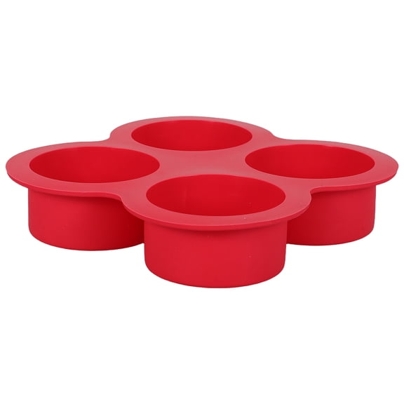 FENGGUIQU 2-Pack Red Silicone Muffin Baking Molds for Air Fryer, Oven, Microwave, Nonstick Flexible Cupcake Pans