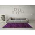 thumbnail image 3 of Ahgly Company Indoor Square Animal Purple Traditional Area Rugs, 6' Square, 3 of 4