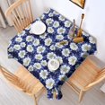 thumbnail image 2 of Pioneer Flower Floral Print Pattern Square Tablecloth, Waterproof Wipeable Spillproof Washable Table Cover for Home Kitchen Party and Daily Decor 60"x60", 2 of 6