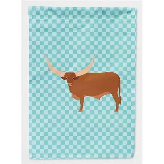 Carolines Treasures BB7997GF Ankole-Watusu Cow Blue Check Garden Flag Size