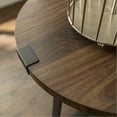 thumbnail image 2 of Walker Edison 46" Faux Wrap Leg Modern Industrial Entry Table - Dark Walnut, 2 of 2
