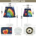 thumbnail image 4 of Rainbow and Hearts LED Desk Lamp Table Lamp USB Bedside Nightstand Small Lamp for Bedroom Living Room Kids Room, 4 of 8