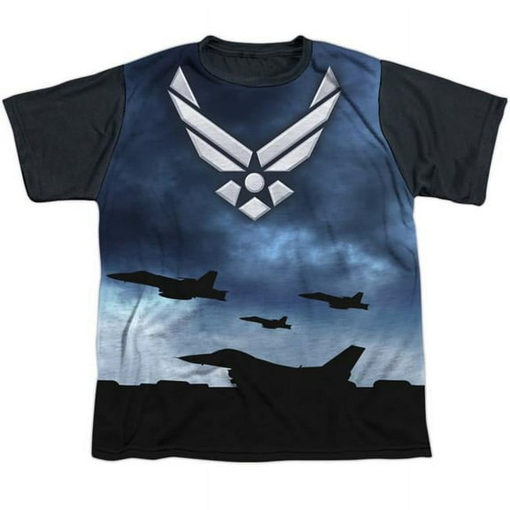 Air Force - Take Off - Youth Short Sleeve Black Back Shirt - Small