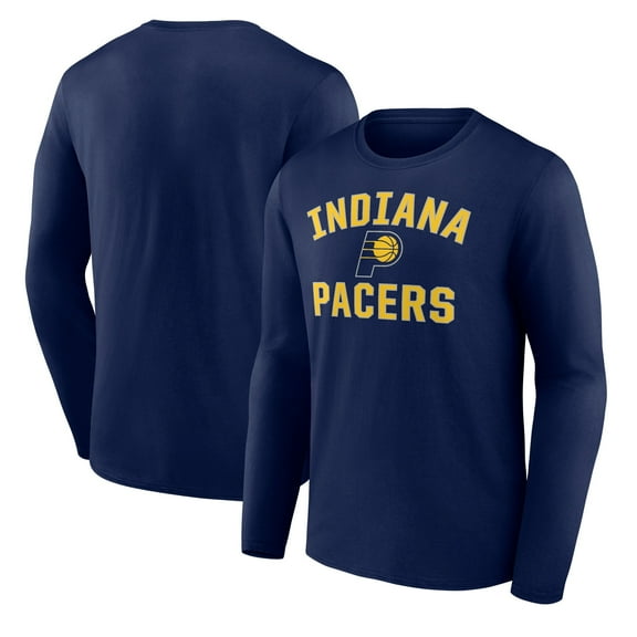 Men's Navy Indiana Pacers Victory Arch Team Long Sleeve T-Shirt