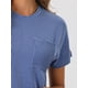 thumbnail image 5 of Camisón de noche de manga corta INSPIRE CHIC para mujer, de rayas, de punto, con cuello redondo, ropa de descanso, color azul, 5 of 6