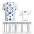 thumbnail image 2 of Nautical Anchor Pattern T Shirts Basic T-Shirt Short Sleeve Ladies Tee Shirt Summer Graphic Clothing, 2 of 7
