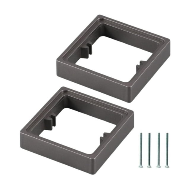 Elodie 2 Pcs Intercalaires à Prise Unique Accessoire pour Bureau Salon Maison Gris