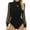 Black, variant on Buenos Ninos Womens Bodysuit Turtle Neck Polka Dot Mesh Long Sleeve Bodysuits Leisure Sexy Bodysuits