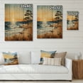 thumbnail image 4 of Designart "Coastalbeach Beach Bliss Painting I" Nautical & Beach Print on Natural Pine Wood, 4 of 5
