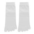 thumbnail image 2 of 2 Pairs Women Toe Socks Cotton Five Toe Socks Breathable Compression Pure Color Tube Socks for Women Men Athletic Running, 2 of 6