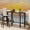 Black-40", variant on Howsvn 40" Outdoor Bar Table, Wood-Plastic Composite Patio Pub Table, Heavy Duty Iron Frame for Deck Poolside Hot Tub