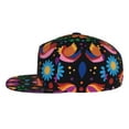 thumbnail image 3 of Gaeub Colorful Floral2 Flat Bill Snapback Hats Baseball Caps with Adjustable for Running Workouts and Outdoor Activities, 3 of 9