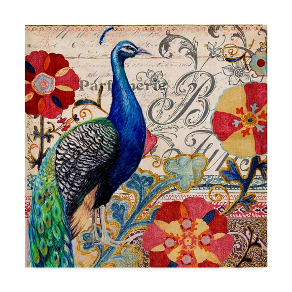 Trademark Fine Art 'Peacock Decor' Canvas Art by Art Licensing Studio
