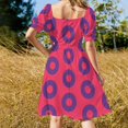 thumbnail image 4 of Fishman Donuts - Phish - Vestido morado de manga corta vestidos de fiesta para mujer vestido de verano para mujer ropa para mujer 2025, 4 of 7