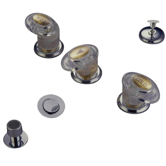 Kingston Brass KB6311LL Legacy 3-Handle Bidet Faucet with Brass Pop-Up, Polished Chrome