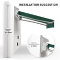 thumbnail image 2 of Outsunny 8' x 7' Patio Retractable Awning, Manual Exterior Sun Shade Deck Window Cover, Green, 2 of 6